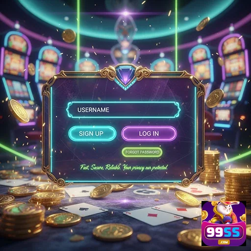 Tela de login do 99ss destacando segurança e serviços VIP.