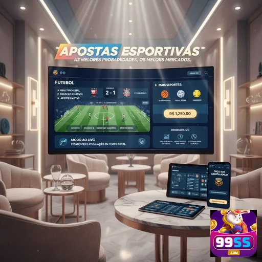 Interface de apostas esportivas na 99ss em ambiente VIP.