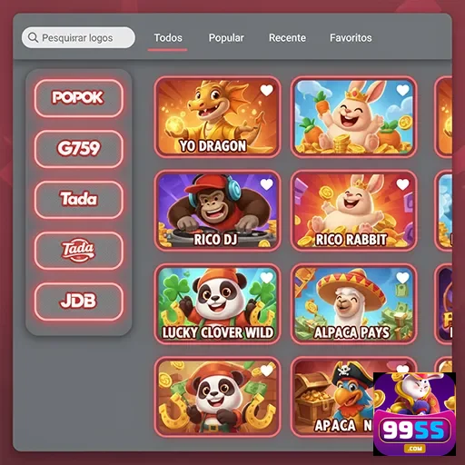Galeria de jogos VIP disponíveis no 99ss.