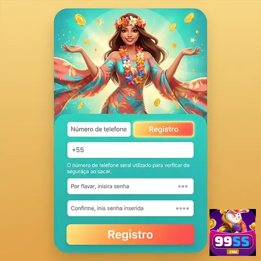 Tela de registro do 99ss com interface para celular.