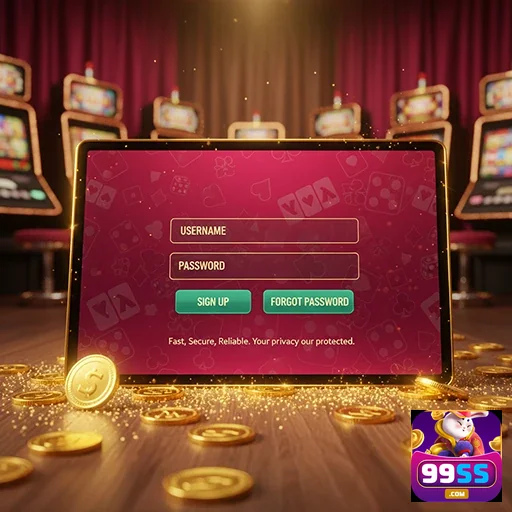Tela da plataforma 99ss mostrando login seguro para jogadores.