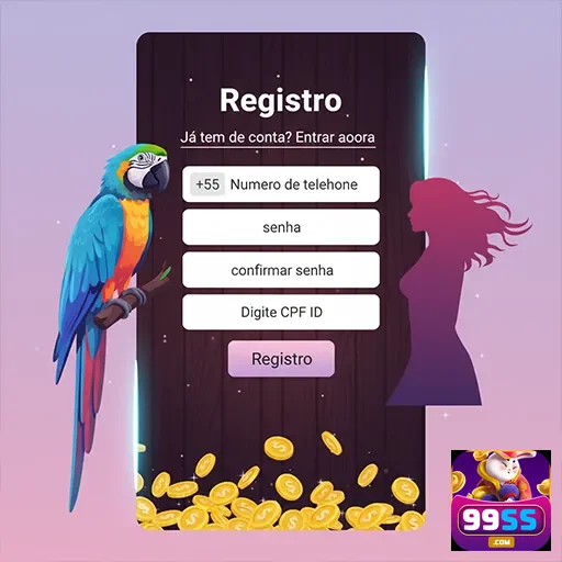 Tela de registro do 99ss com campos para cadastro.