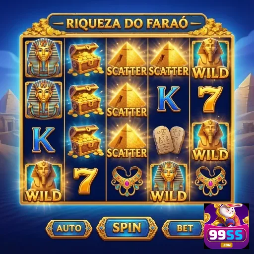 Slots do jogo 'Riqueza do Faraó' na 99ss.