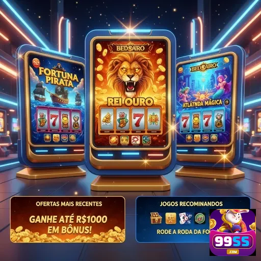 Exibição de slots populares no 99ss: Rei Ouro e Fortuna Pirata.
