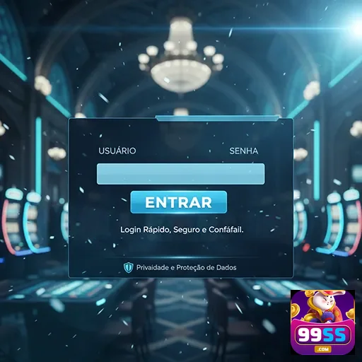 Tela de login da plataforma 99ss com fundo de cassino.